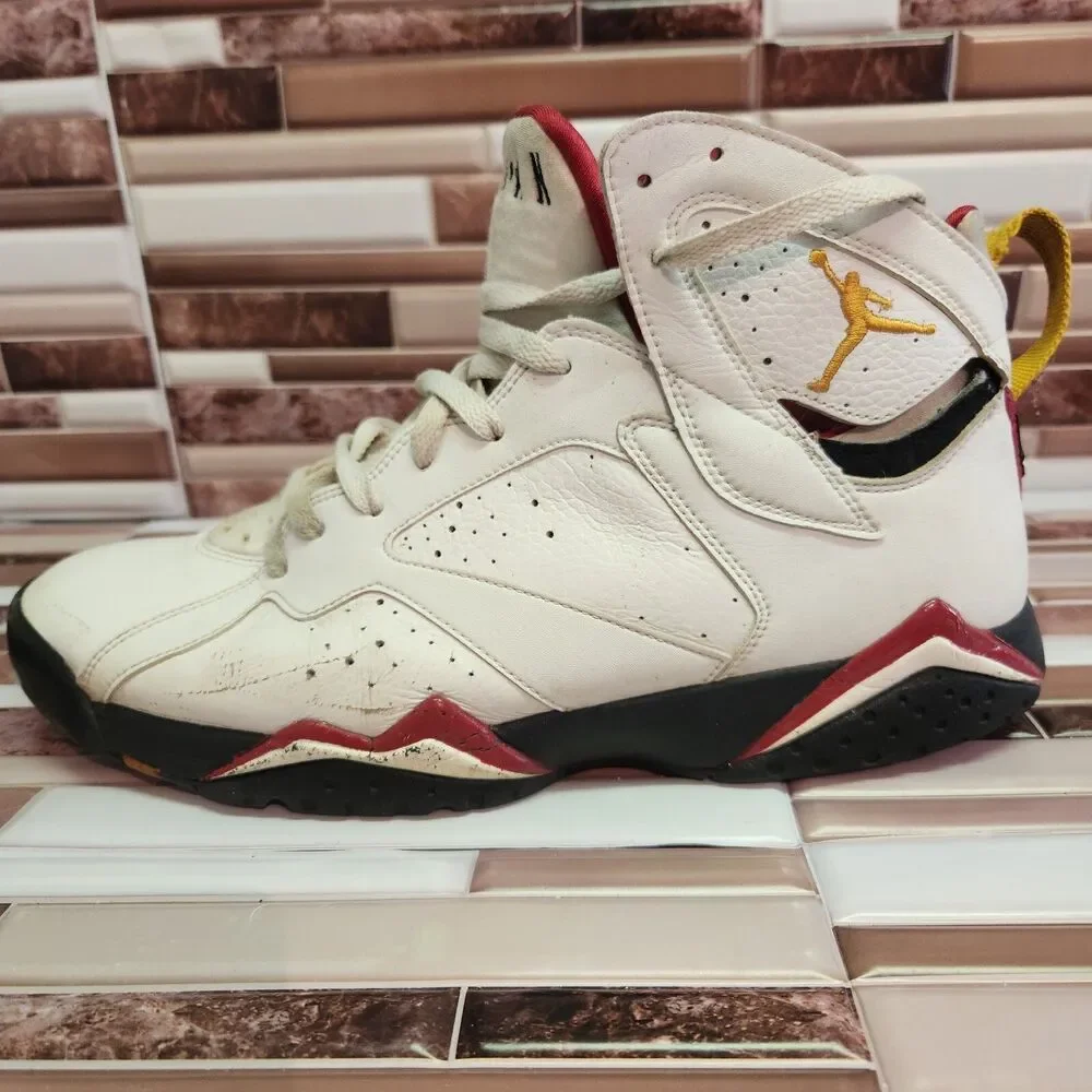 Nike Air Jordan 7 Retro Cardinal Men’s 12 White Red 2006 Vintage Basketball Shoe